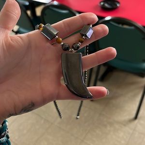 Titanium steel bear claw necklace